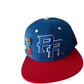 Pinned Edition PR Embroidered Snapback Hat: Sapo Concho Metal Pin - Blue & Red