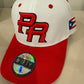 Puerto Rico PR Snapback Hat – Red/White Curved Brim Cap, 3D Embroidery,