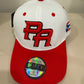Puerto Rico PR Snapback Hat – Red/White Curved Brim Cap, 3D Embroidery,