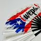 ¡Wepa! Puerto Rico Folding Fan – Premium Nylon & Bamboo | Puerto Rico Colors