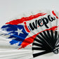 ¡Wepa! Puerto Rico Folding Fan – Premium Nylon & Bamboo | Puerto Rico Colors