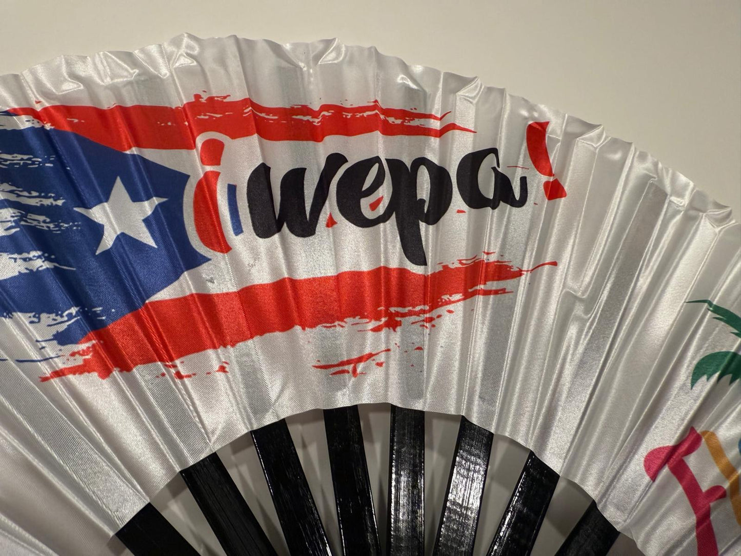 ¡Wepa! Florida Folding Fan – Premium Nylon & Bamboo