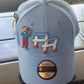 Metallic Sapo Concho Snapback Hat – Light Blue “PR” Gradient Embroidery