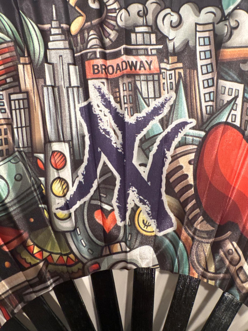 Broadway NYC Folding Fan – Black Bamboo Clack Fan