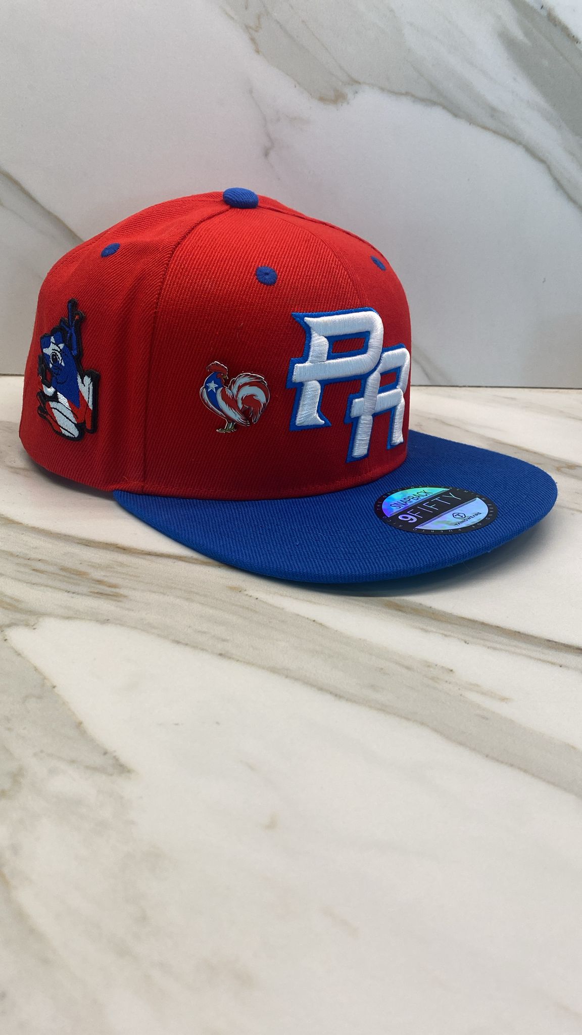Puerto Rico “PR” Snapback Hat Red/Blue – Limited Edition with Removable Metal Pin