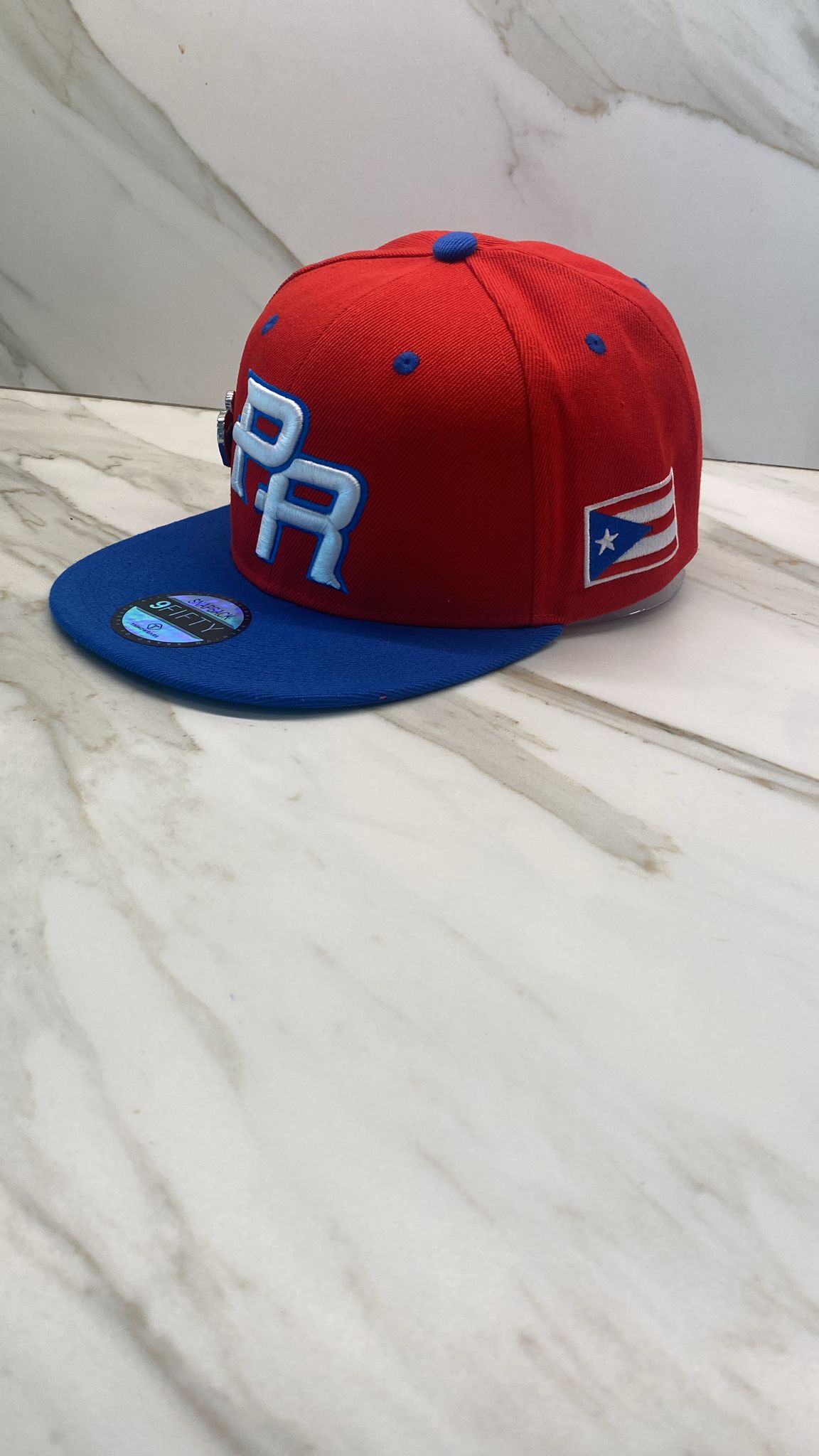 Puerto Rico “PR” Snapback Hat Red/Blue – Limited Edition with Removable Metal Pin