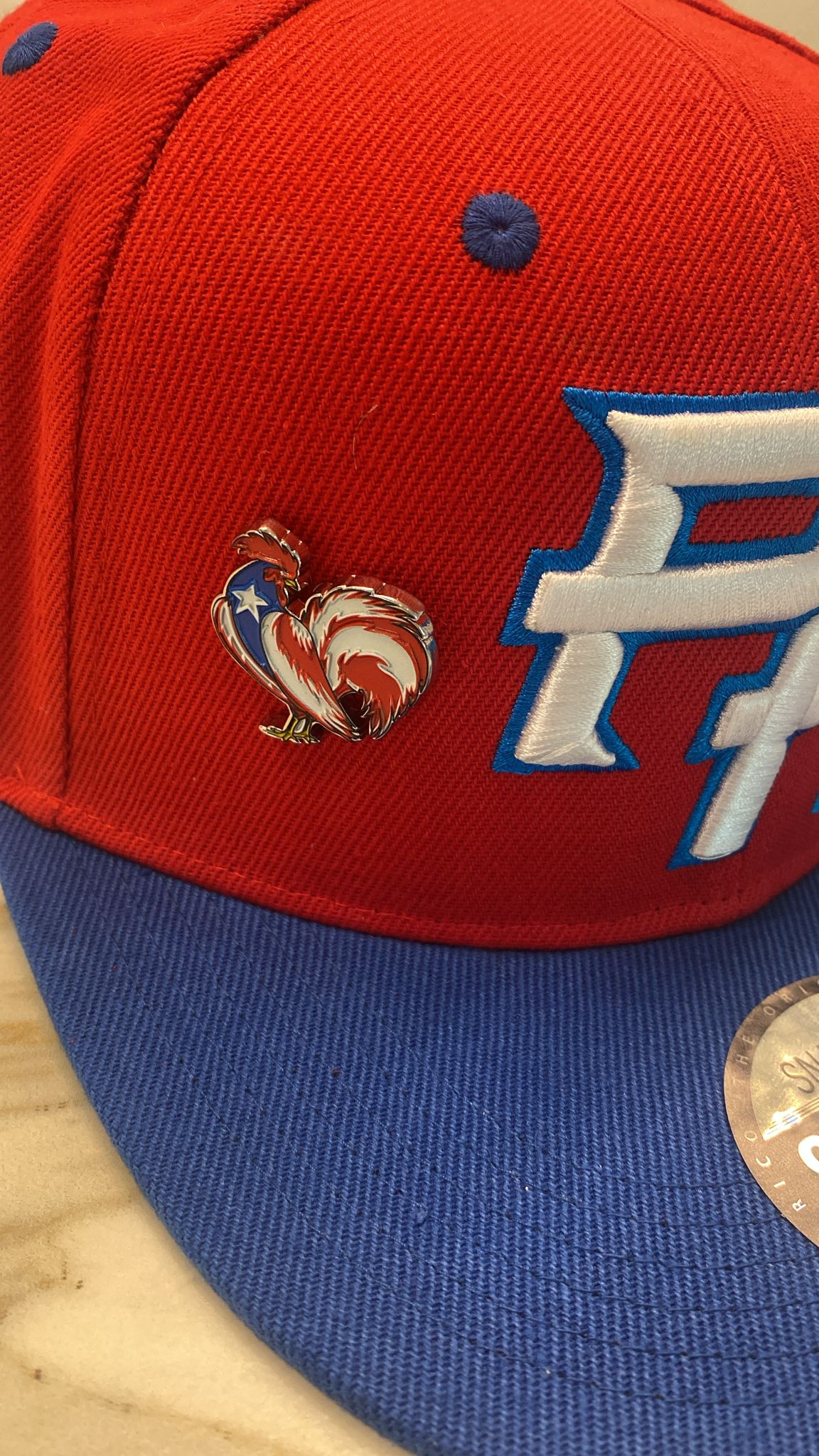 Puerto Rico “PR” Snapback Hat Red/Blue – Limited Edition with Removable Metal Pin