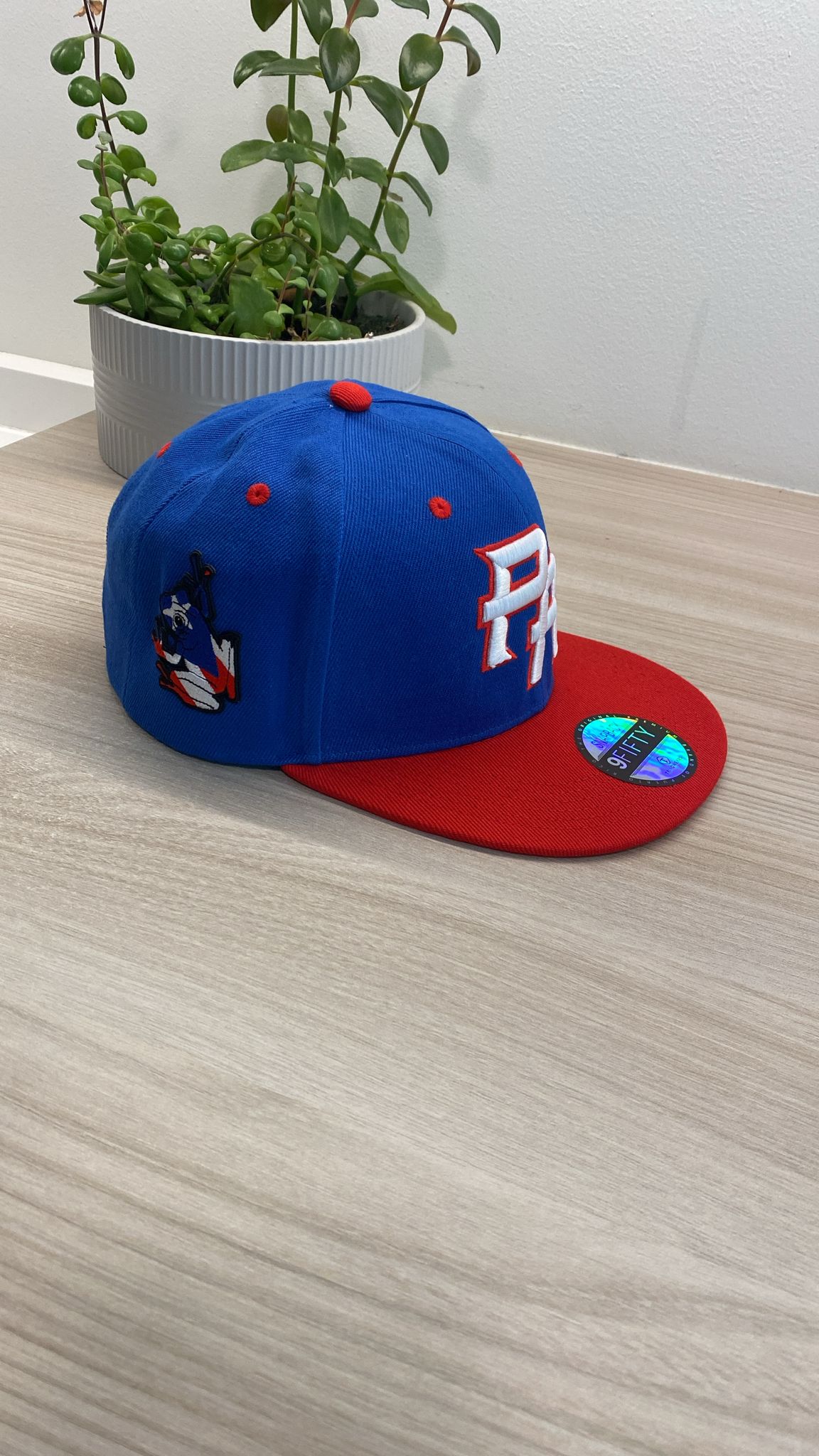 Puerto Rico PR Royal Blue & Red Snapback Hat – Raised Embroidery with Flag and Coqui Patches