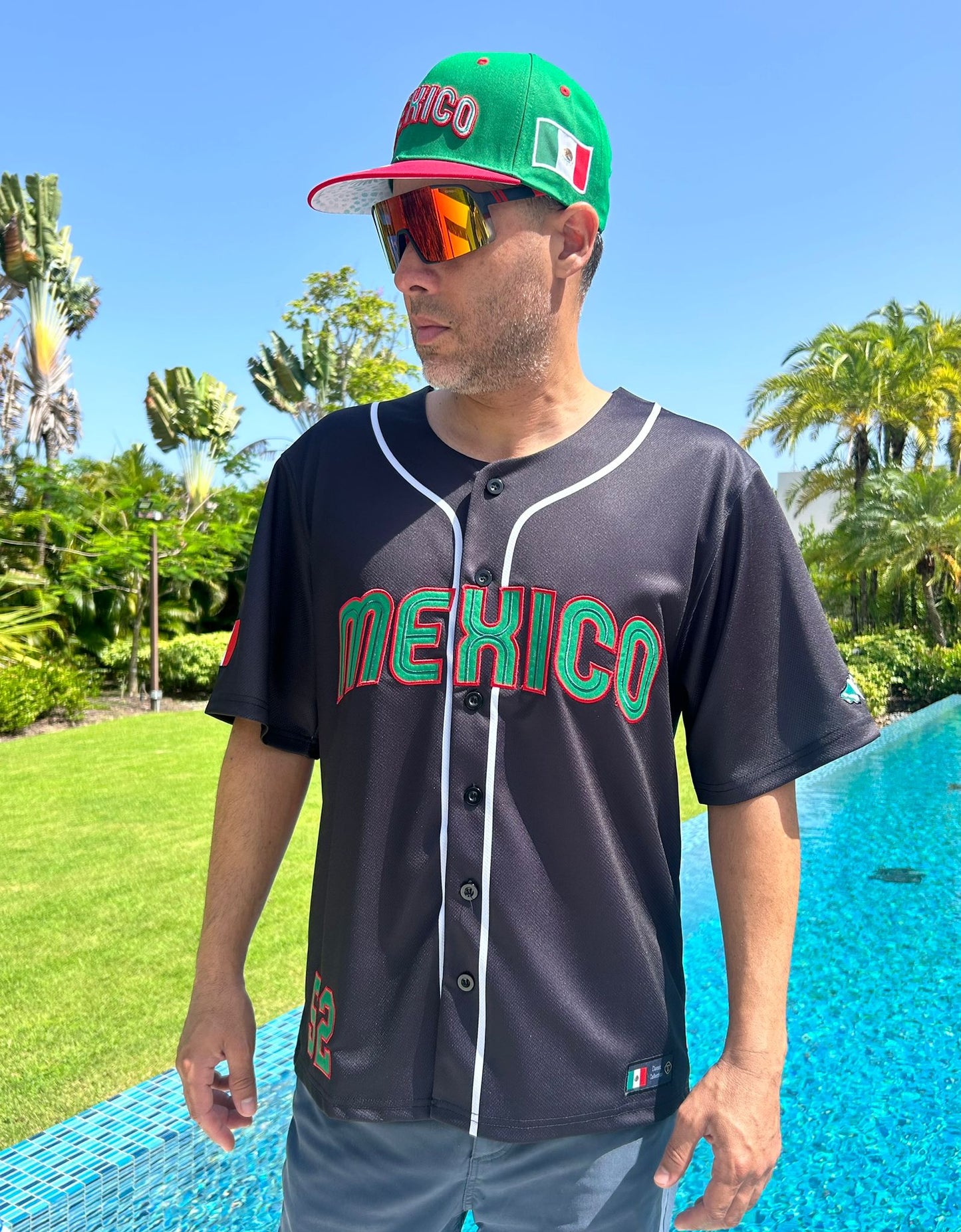 Mexico Baseball Black Jersey – Limited Edition 3D Embroidered #52