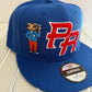Pinned Metallic Sapo Concho Puerto Rico Snapback Hat: Embroidered Black Coqui Patch