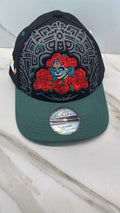 Mexico Catrina Hat | 5D Embroidered Cotton Fitted Cap | Curved or Flat Brim | Limited Edition Streetwear Cap