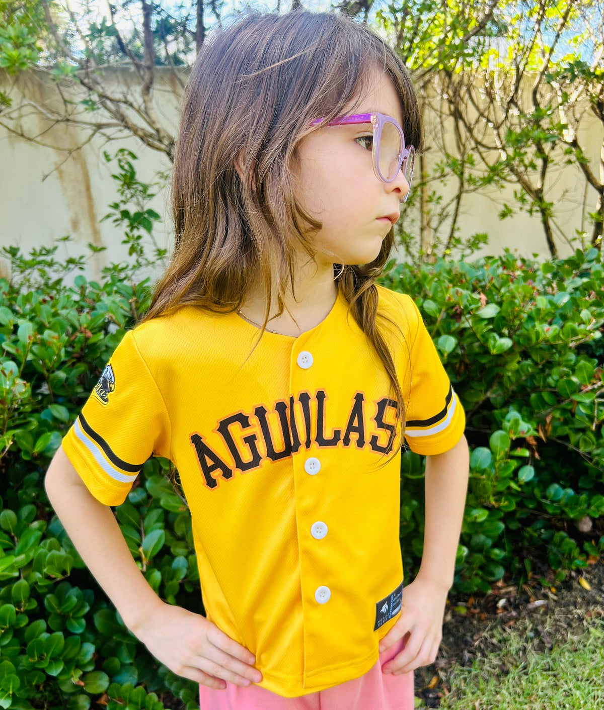 Aguilas Cibaeñas kids jersey back design in yellow