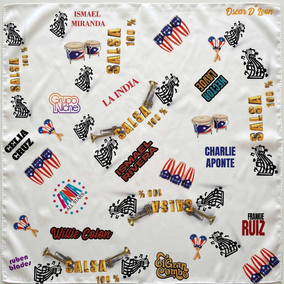 Salsa Boricua Satin Bandana