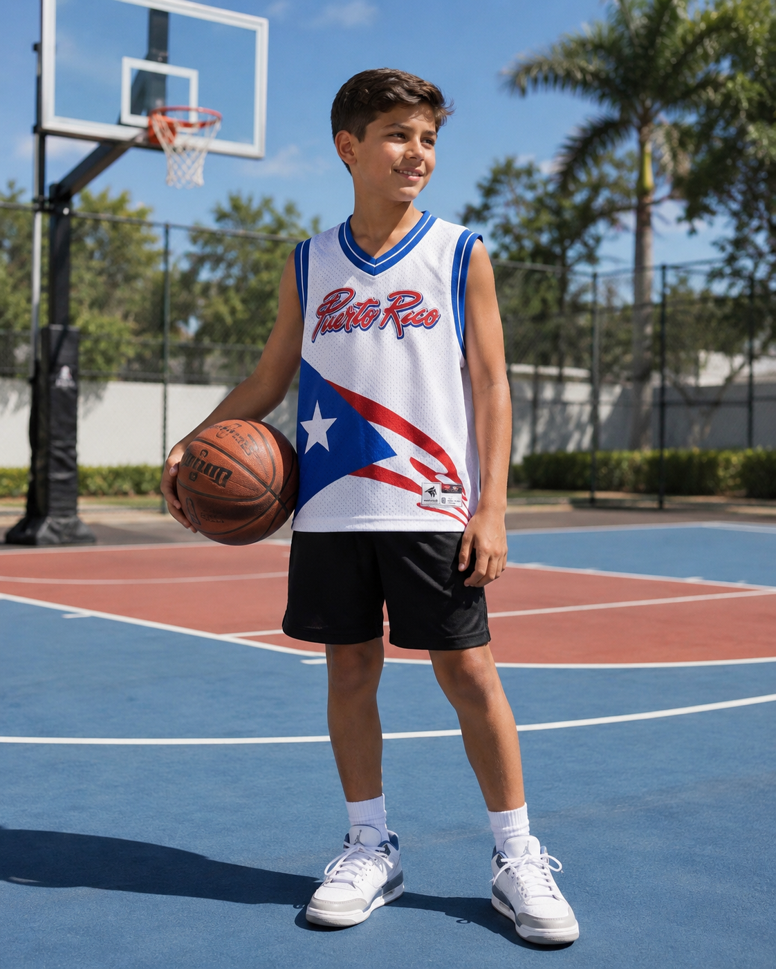 Puerto Rico Heritage Kids Jersey Sleeveless Shirt
