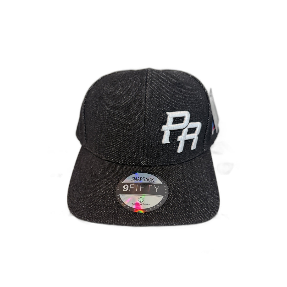 Puerto Rico Denim PR Snapback Hat – Curved Brim, Embroidered PR & Flag Patch