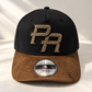 Boricua Noir Velvet Snapback – Rhinestone PR Embroidered Curved Brim Cap