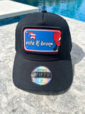 Puerto Rico Trucker Hat – Black Mesh Cap with Bright TPU PR Plate | Tainowears®