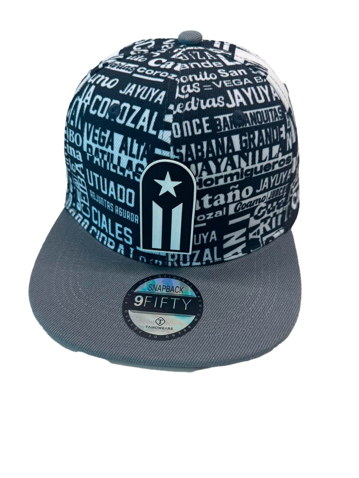 Puerto Rico 78 Pueblos Snapback Hat – Flat Brim Cap with Raised Front Logo | Tainowears®