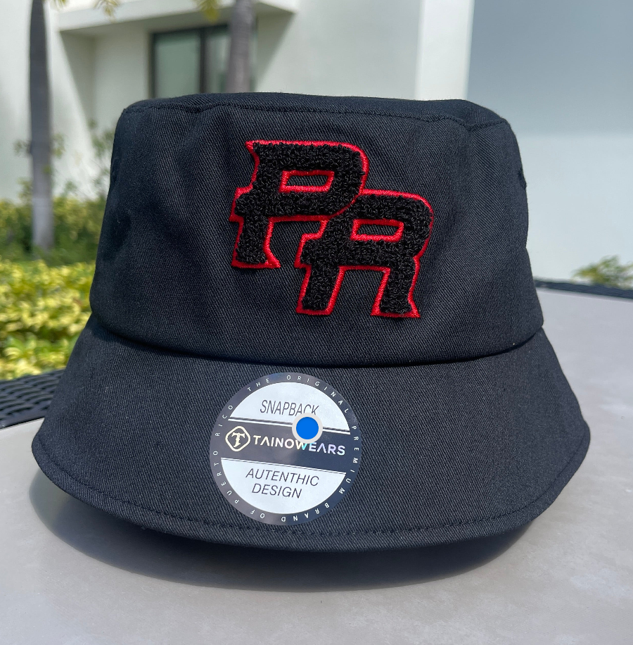 Puerto Rico PR Chenille Bucket Hat | Cotton Festival Hat