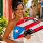 Puerto Rico De Pura Cepa Large Folding Fan – Bamboo Clack Hand Fan