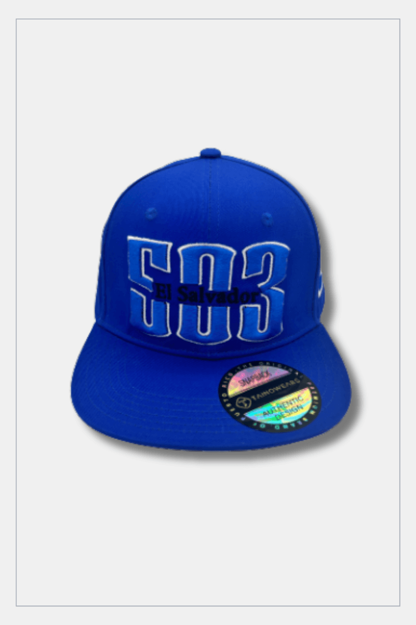 El Salvador Caps Exclusive Design blue - Tainowears NYC