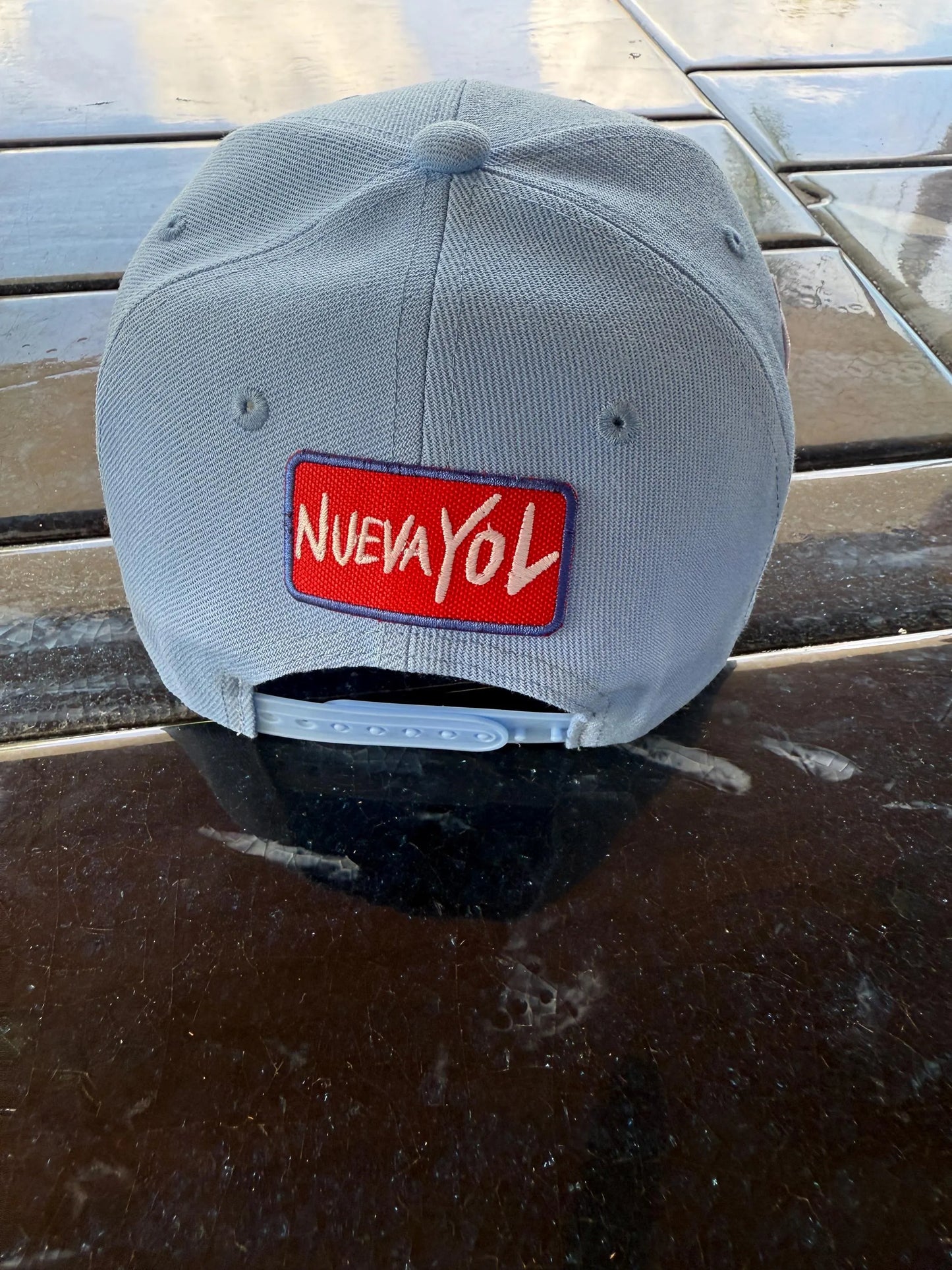 Light Blue PR Snapback Hat – 3D Embroidered, Boricua Streetwear