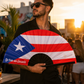 La Isla del Encanto Puerto Rico Large Folding Fan – Bamboo Clack Hand Fan