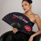 Dominican Republic Juicy Folding Fan – Black Bamboo Clack Fan