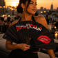 Dominican Republic Juicy Folding Fan – Black Bamboo Clack Fan