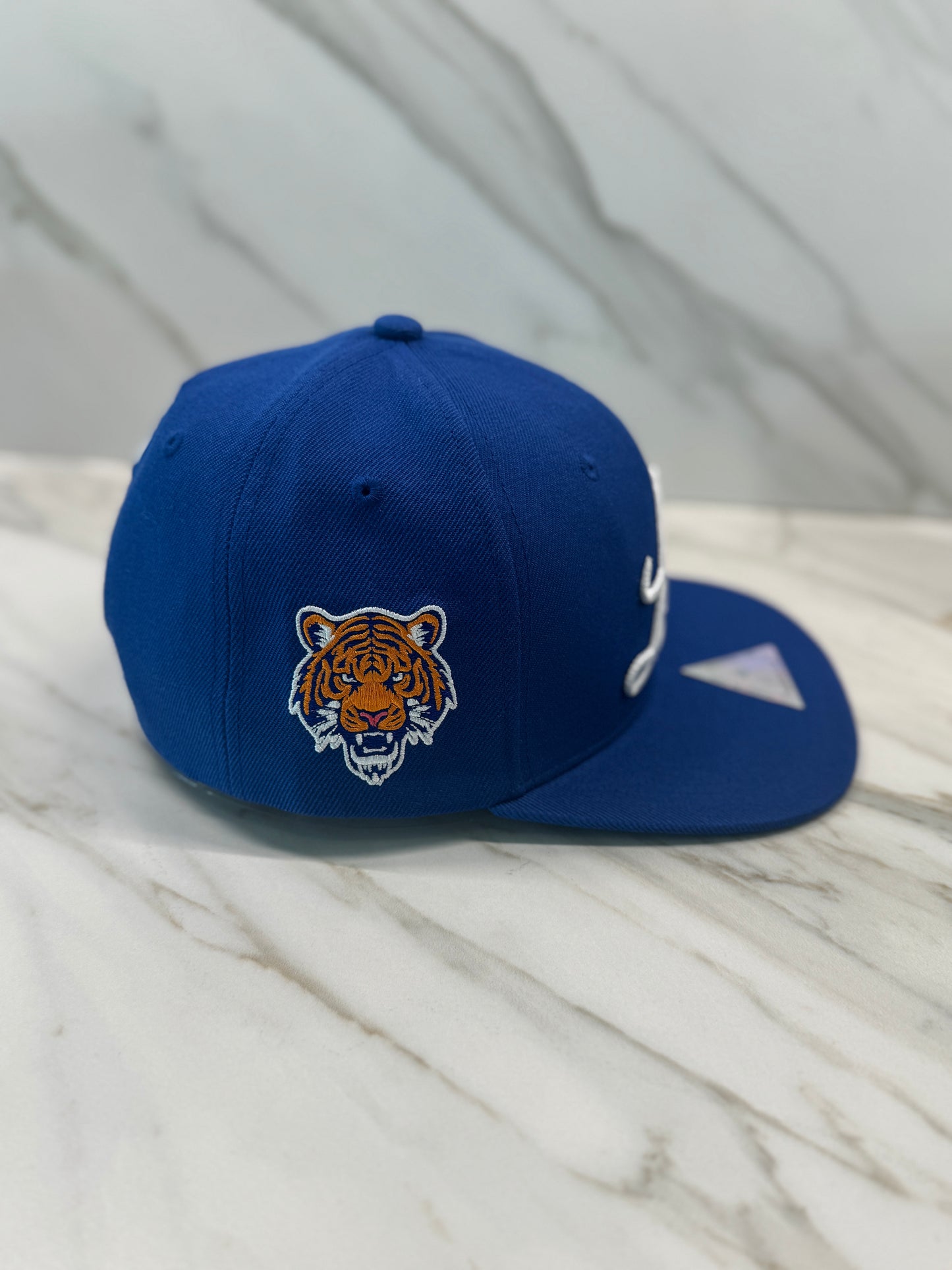 HeadzFlex Licey Baseball Cap - Blue Snapback Flat Bill | Premium Embroidery & Dominican Republic Flag