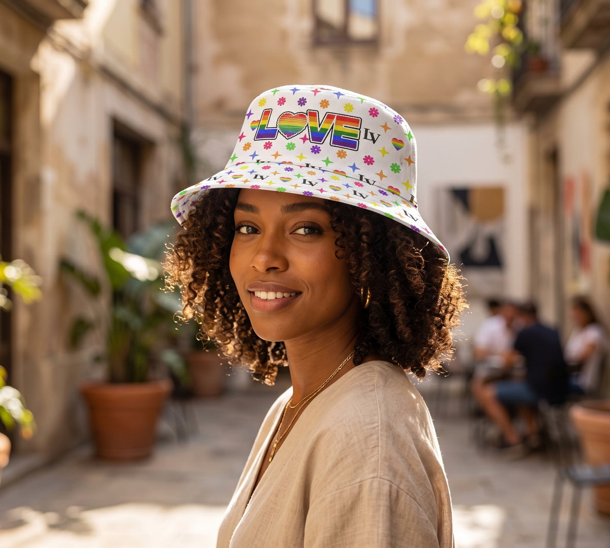 Love Retro Bucket Hat | Bright Festival Streetwear Hat