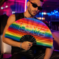 LOVE Rainbow Pride Folding Fan – Bamboo Clack Hand Fan
