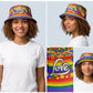 Love Retro Pride Bucket Hat | Bright Festival Streetwear Hat
