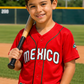 Mexico Kids Baseball Jersey – Red Youth Button-Up Jersey