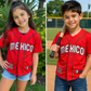 Mexico Kids Baseball Jersey – Red Youth Button-Up Jersey