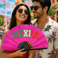 Mexico Pink Glitter Folding Fan – Bamboo Clack Hand Fan