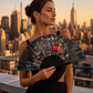Broadway NYC Folding Fan – Black Bamboo Clack Fan
