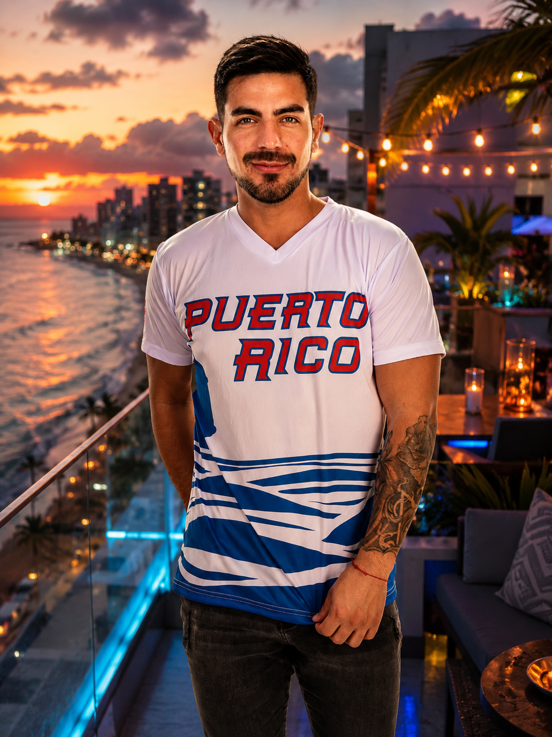 Puerto Rico Olas Blue T-Shirt – Tropical Wave Edition