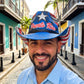 Puerto Rico Straw Cowboy Hat – Flag Print Western Hat with Rhinestone Star | Tainowears®