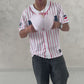 Dominican Republic Baseball Jersey - Coat of Arms Stripes Jersey
