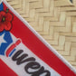 Wepa Puerto Rico Pava Straw Hat with Embroidered Flag Patch