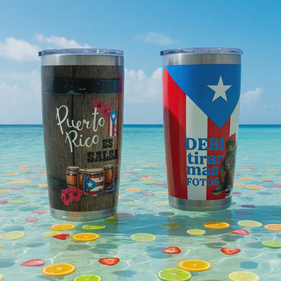 Puerto Rico tumbler for coffee water and iced drinks