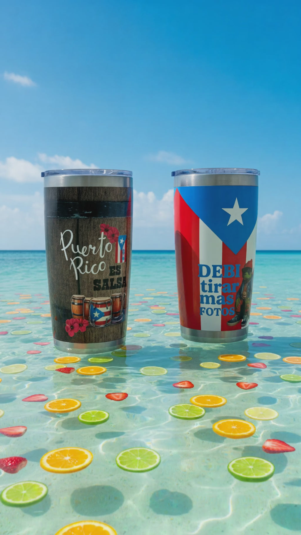 Puerto Rico tumbler for coffee water and iced drinks