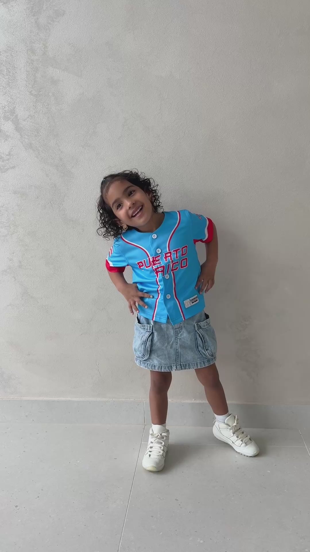 Puerto Rico Kids Baseball Jersey – Bandera Boricua Youth Button-Up Shirt