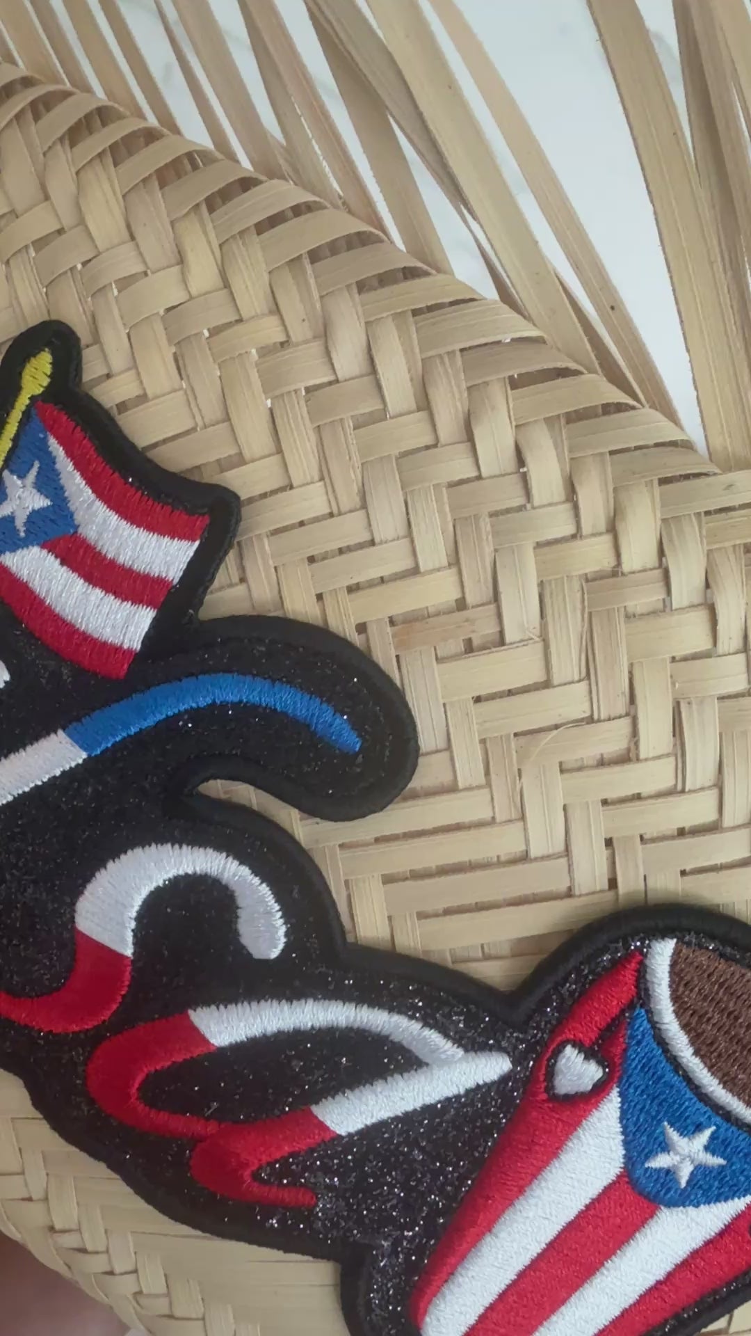 Salsa Pava Straw Hat with 5D Embroidered Puerto Rico Patch