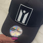 Puerto Rico Black Flag Water-Resistant Snapback Hat – Adjustable Perforated Cap