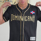 Dominican Republic Black Gold Embroidered Jersey Streetwear