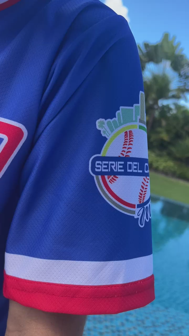Puerto Rico Classic Blue Baseball Jersey – Serie del Caribe Inspired Lightweight Sublimation