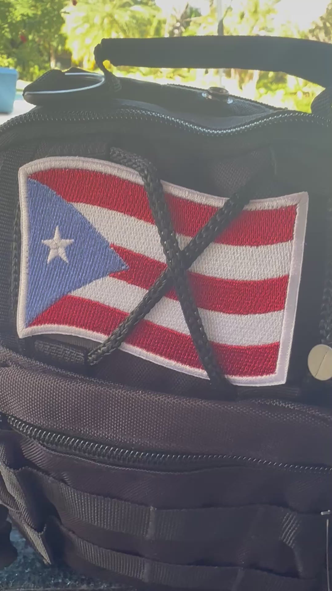 Puerto Rico Tactical Sling Bag – Embroidered Flag Patch Crossbody Chest Pack, Black Water-Resistant | Tainowears®