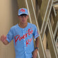 Puerto Rico Sky Blue Embroidered Baseball Jersey | Button-Up Jersey